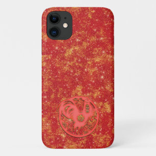 Red Gold Lunar Chinese New Year Zodiac Rooster iPhone 11 Case