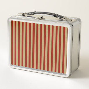 Red Gold Metal Lunch Box