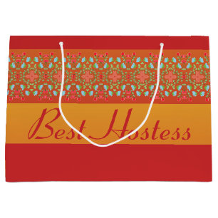 Red Gold Orange And Yellow Large Gift Bag