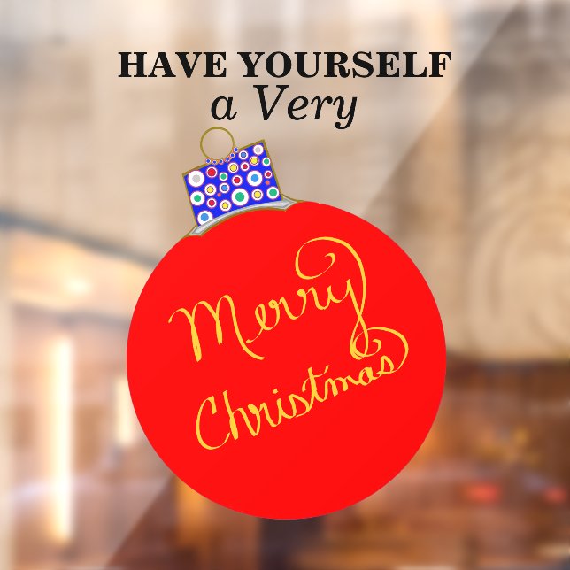 Red Gold Ornament Ball Merry Christmas (Sheet 2)