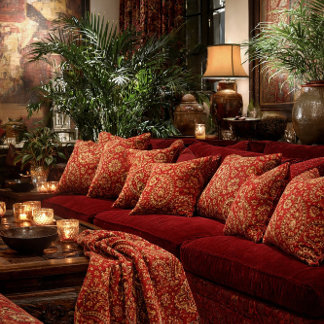 Red & Gold Paisley Toss Throw - Interior Decor Blanket