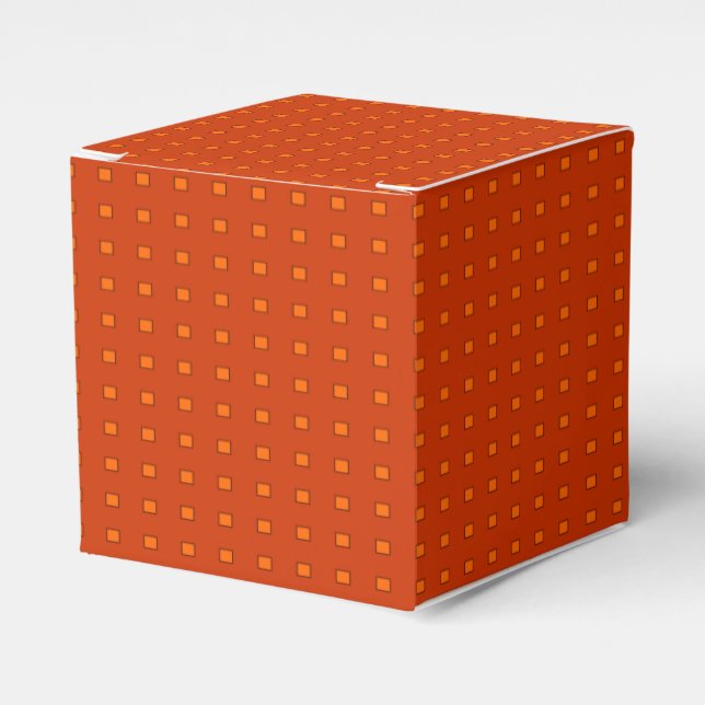 Red Gold Patterned> Favor Box (Front Side)