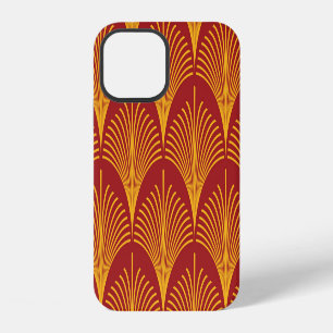 Red Gold Peacock: Art Deco. iPhone 12 Case