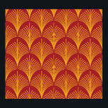 Red Gold Peacock: Art Deco. Poster<br><div class="desc">Seamless red and gold vintage art deco peacock fish scale wallpaper pattern Vintage Peacock Glamour Resides in Vintage Art Deco Delight. Vintage art deco peacock scales in rich red and gold. pattern, background, abstract, texture, decor, vintage, illustration, retro, line, seamless, geometric, fabric, ornament, old, modern, beautiful, shape, textile, decoration, decorative...</div>