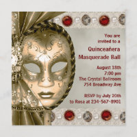 Red Gold Pearl Red Gold Masquerade Party