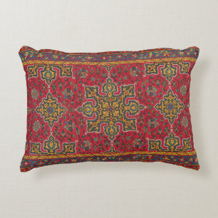 Red & Gold Persian Rug Decorative Cushion