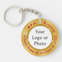 Red Gold Photo Personalise Class Reunion Souvenirs