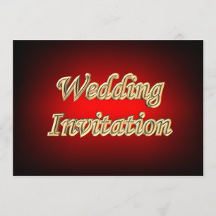 Red gold  popular Asian colours Wedding Invitation