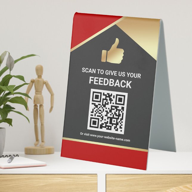 Red Gold QR Code Customer Feedback Review (Creator Uploaded)