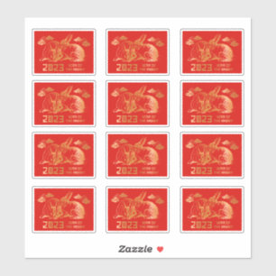 Red Gold Rabbit Chinese New Year Spring Festival