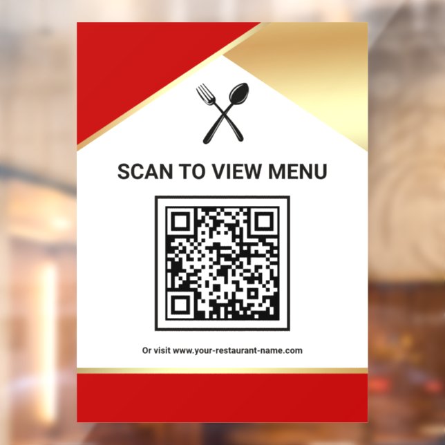 Red Gold Restaurant Digital QR Code Menu (Sheet 2)
