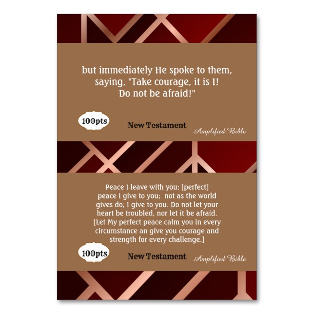 Red Gold Scripture Card for Game (Back)