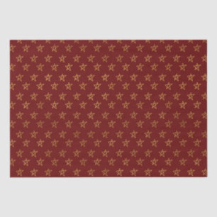 Red Gold Stars Shine Bright Tissue Paper