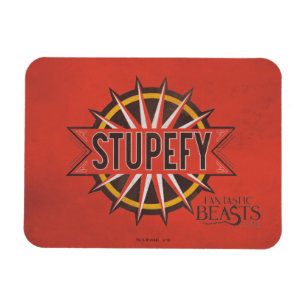 Red & Gold Stupefy Spell Graphic Magnet