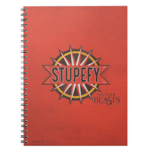 Red & Gold Stupefy Spell Graphic Notebook