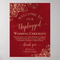 Red & Gold Stylish Unplugged Wedding Ceremony