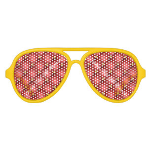 Red Gold Sunglasses with Custom Text