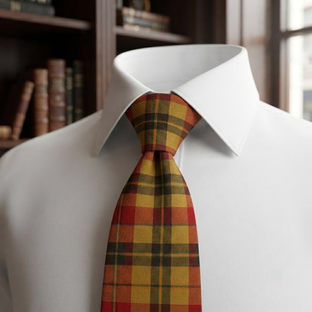 Red & Gold Tartan Plaid  Tie (Creator Uploaded)