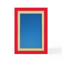 Red & Gold Template, 5" x 7" Folded Greeting Card