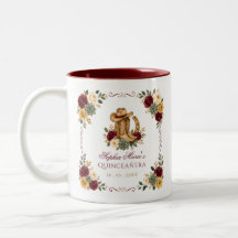 Red Gold Western Horse Floral Charra Quinceañera