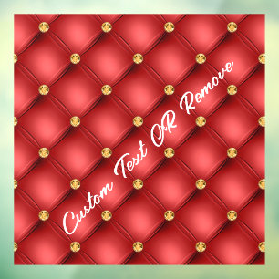 Red Gold Window Cling Personalised Text