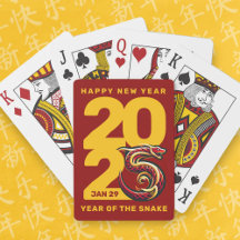 Red Gold Year of the Snake 2025