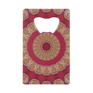 Red Gold Yellow rosettes Mandala