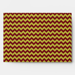 Red & Gold Zig Zag Glitter Envelope
