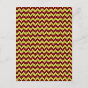 Red & Gold Zig Zag Glitter Postcard