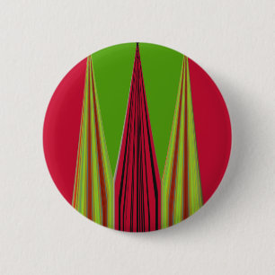 RED GOLDEN GREEN 6 CM ROUND BADGE
