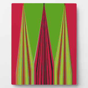 RED GOLDEN GREEN PLAQUE