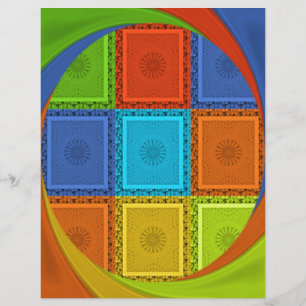 Red Golden Green square Curve
