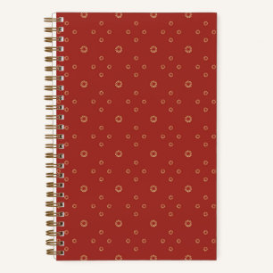 Red   Golden Zinnia Sun Notebook