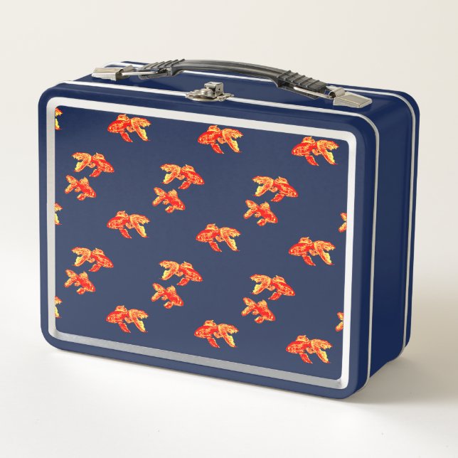 Red Goldfish Metal Lunch Box (Front)
