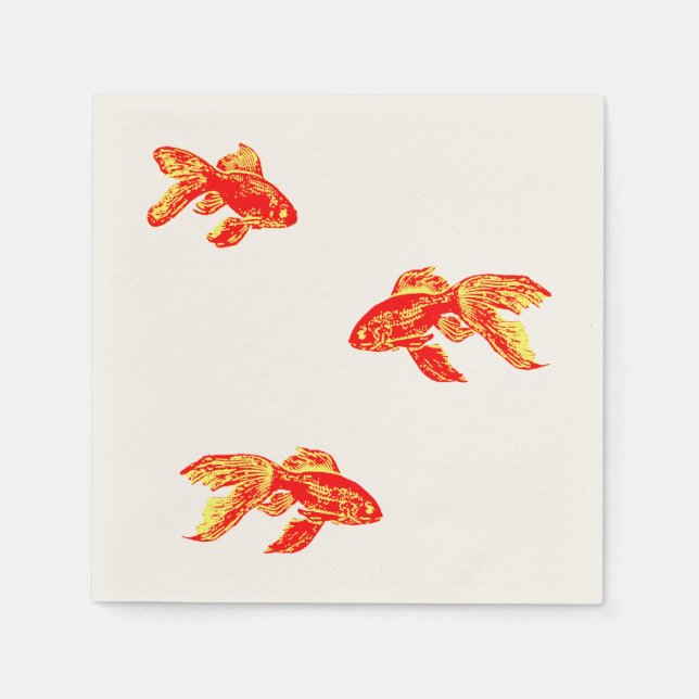 red goldfish napkin (Front)