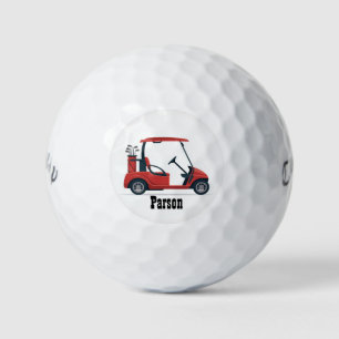 Red Golf Cart Name Callaway Distance Golf Balls