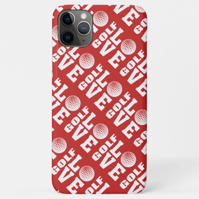 Red Golf Love Pattern Case-Mate iPhone Case (Back)