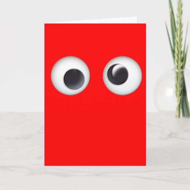 Red Googly  Eyes Valentine's Day Card (Front)