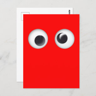 Red Googly Eyes Valentine's Day Postcard