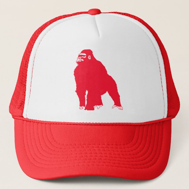 RED GORILLA TRUCKER HAT (Front)