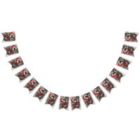 Red Gothic Dragon Bunting Banner