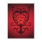 Red gothic elegant damask Valentine's day heart