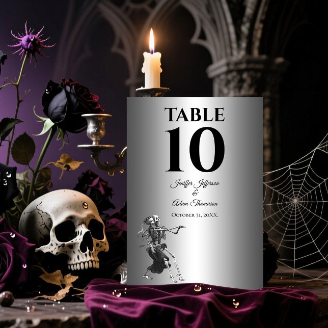 Red Gothic Halloween Alternative Wedding Table Number (Creator Uploaded)