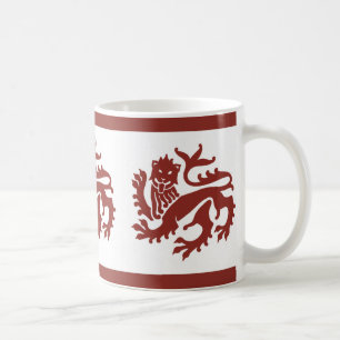 Red Gothic Revival Lions Coffee Mug