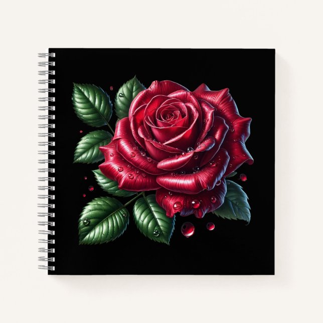 Red Gothic Rose Notebook (Front)