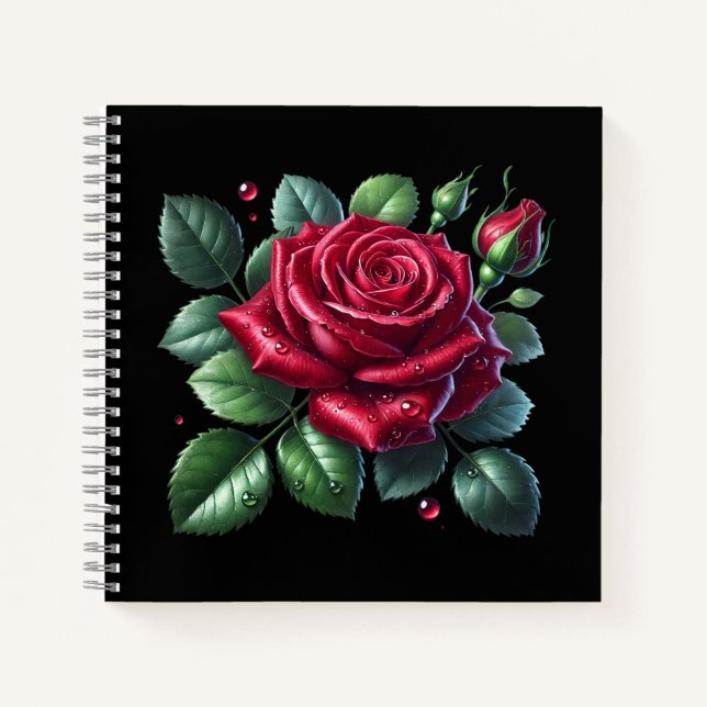 Red Gothic Rose Notebook (Front)