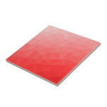 Red gradient geometric mesh pattern ceramic tile<br><div class="desc">Red gradient geometric mesh pattern. 
Triangle geometric mesh with light dark red ombre gradient. 
pattern,  ombre,  mesh,  triangles,  geometry,  geometric,  gradient,  cool,  triangle,  bright,  red</div>
