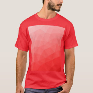 Red gradient geometric mesh pattern T-Shirt