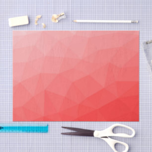 Red gradient geometric mesh pattern tissue paper