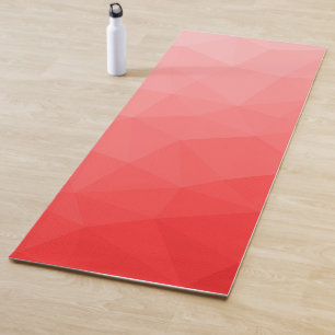 Red Gradient Geometric Mesh Pattern Yoga Mat